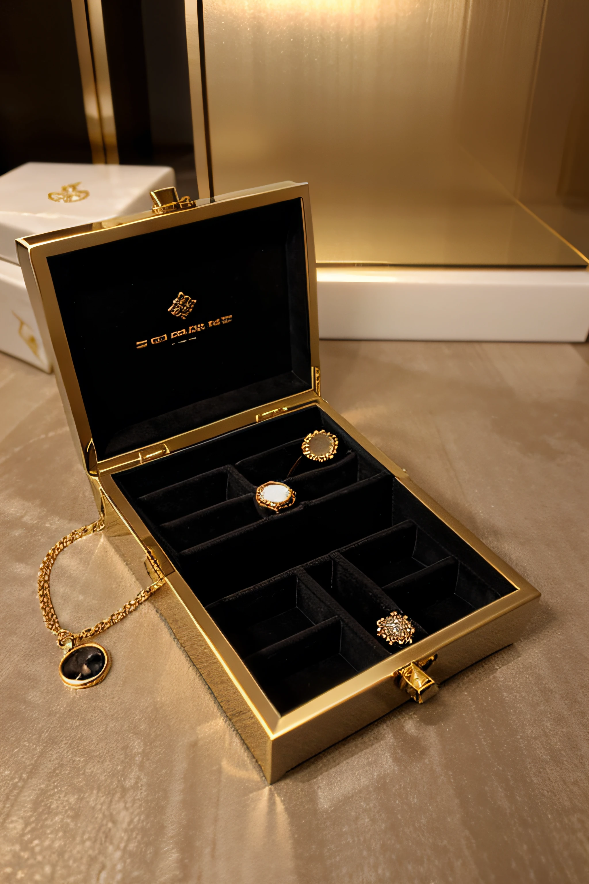 modern high end luxurious jewelry box packaging from jewelry brand