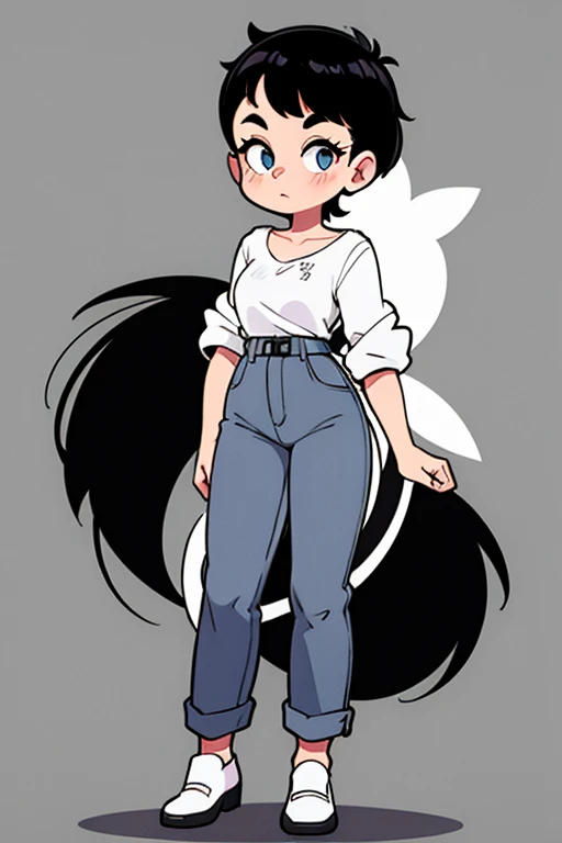 Black and White Feliny In 50's Clothes