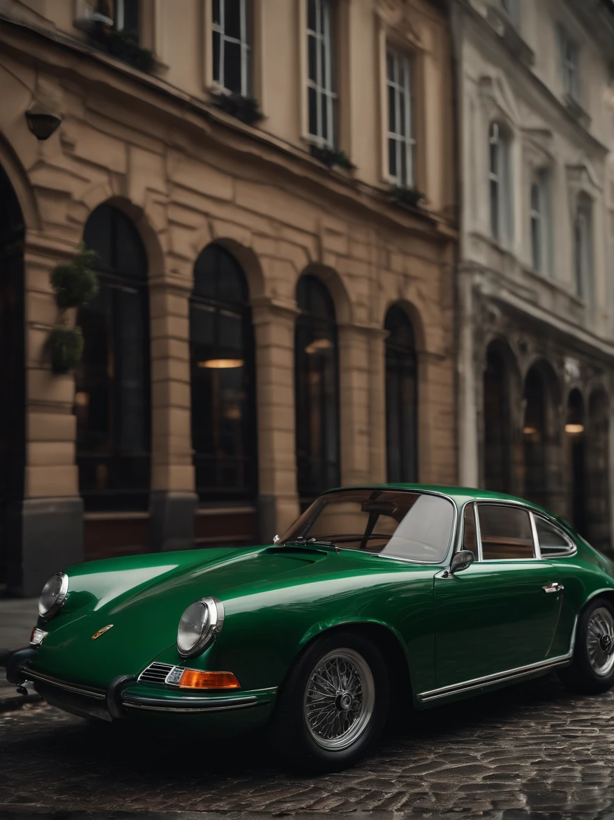 british,green,old,porche,top view,drone shot,close up,(best quality,4k,8k,highres,masterpiece:1.2),ultra-detailed,(realistic,photorealistic,photo-realistic:1.37),vivid colors,HDR,UHD,studio lighting,sharp focus,physically-based rendering,extremely detailed windows and tires,classic design,detailed interior,shiny paintwork,chrome accents,retro atmosphere,artistic angles,urban backdrop,glowing streetlights,iconic British car,powerful presence,luxury vehicle
