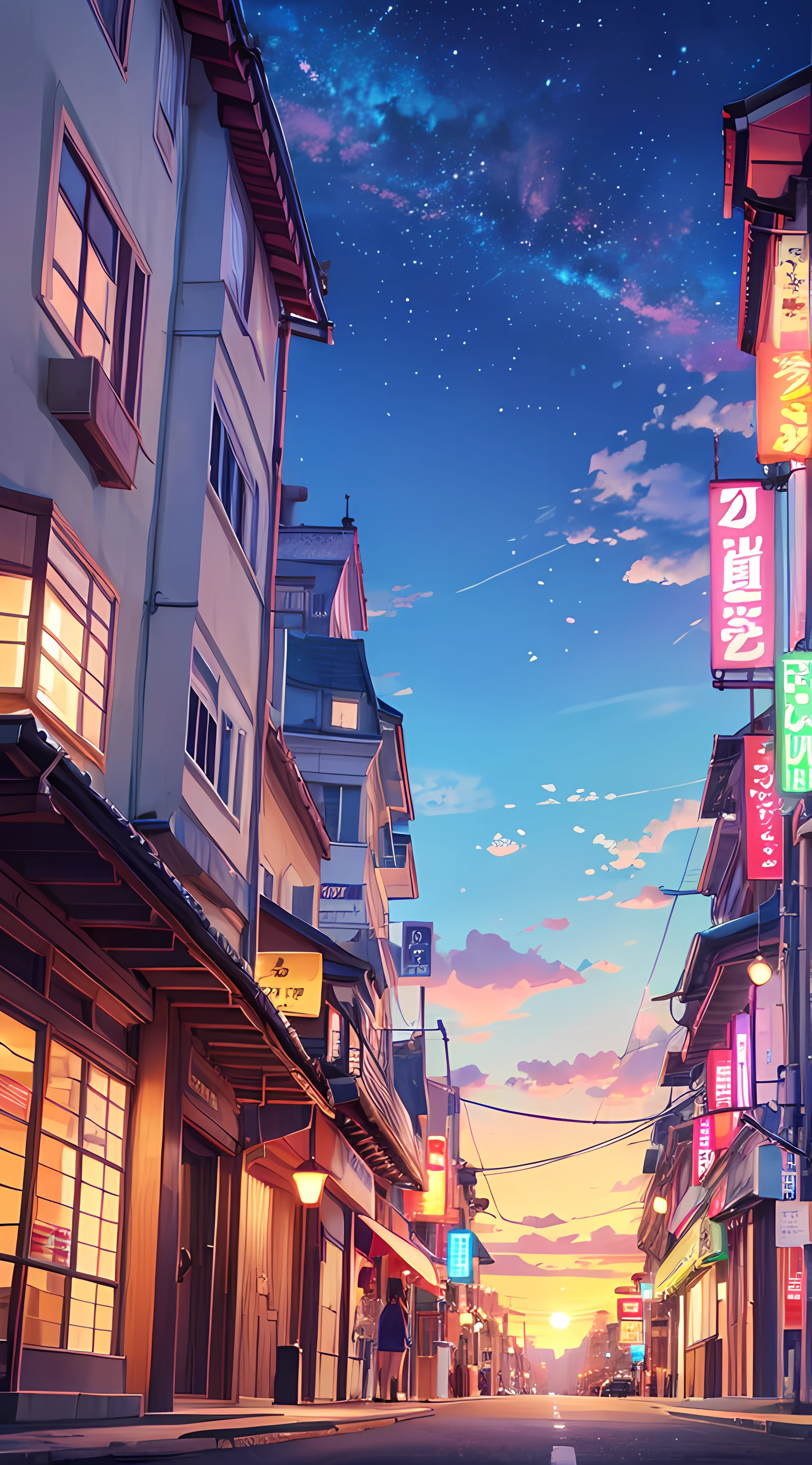 anime scenery, philippines, city road, anime art, anime movie, line art
