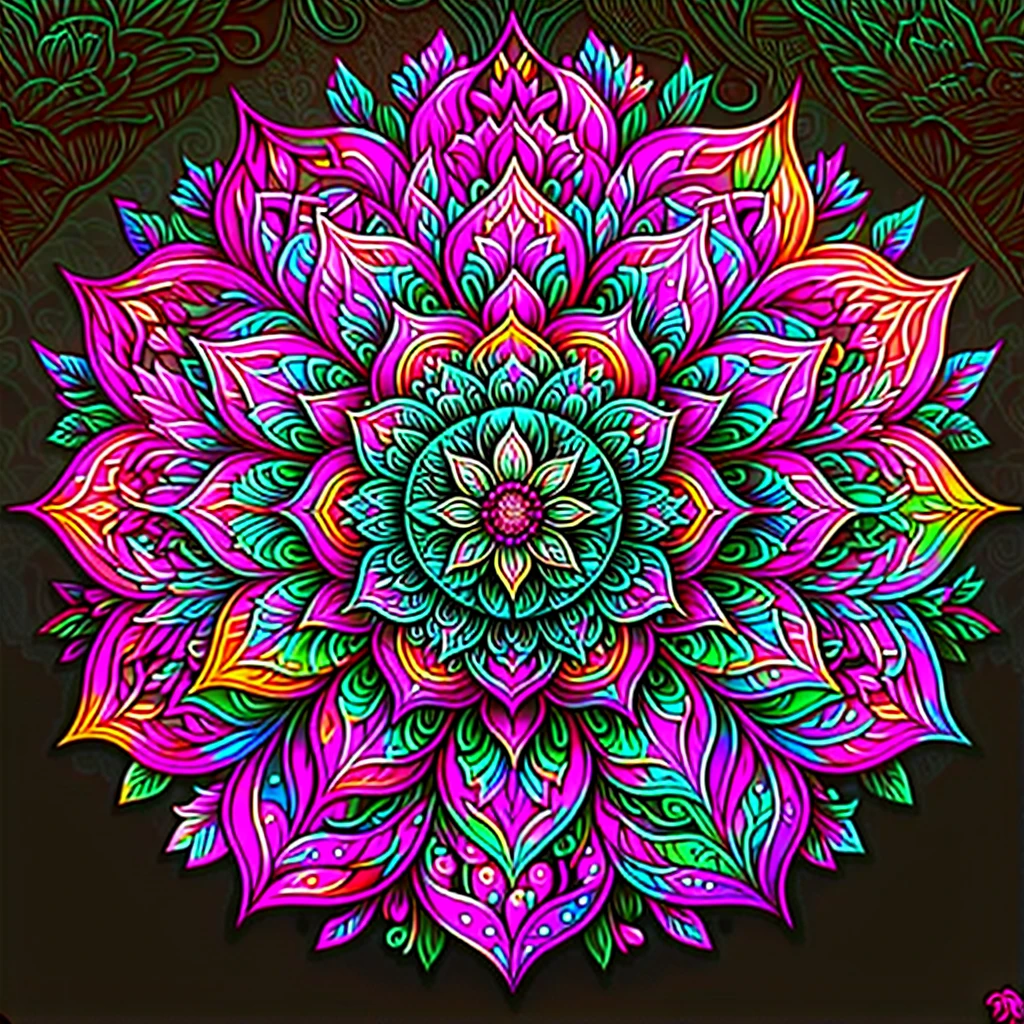 a colorful flower with a black background, colorful mandala, mandala art, lotus mandala, mandala ornament, super detailed color art, mandalas, rainbow gradient bloom, colorful intricate masterpiece, detailed art in color, intricate colorful masterpiece, mandalas, super detailed color art, psychedelic art style, intricate colorful, ornate flower design, vibrant high contrast coloring, multicolored vector art, add the name Gratidao at the middle of the image