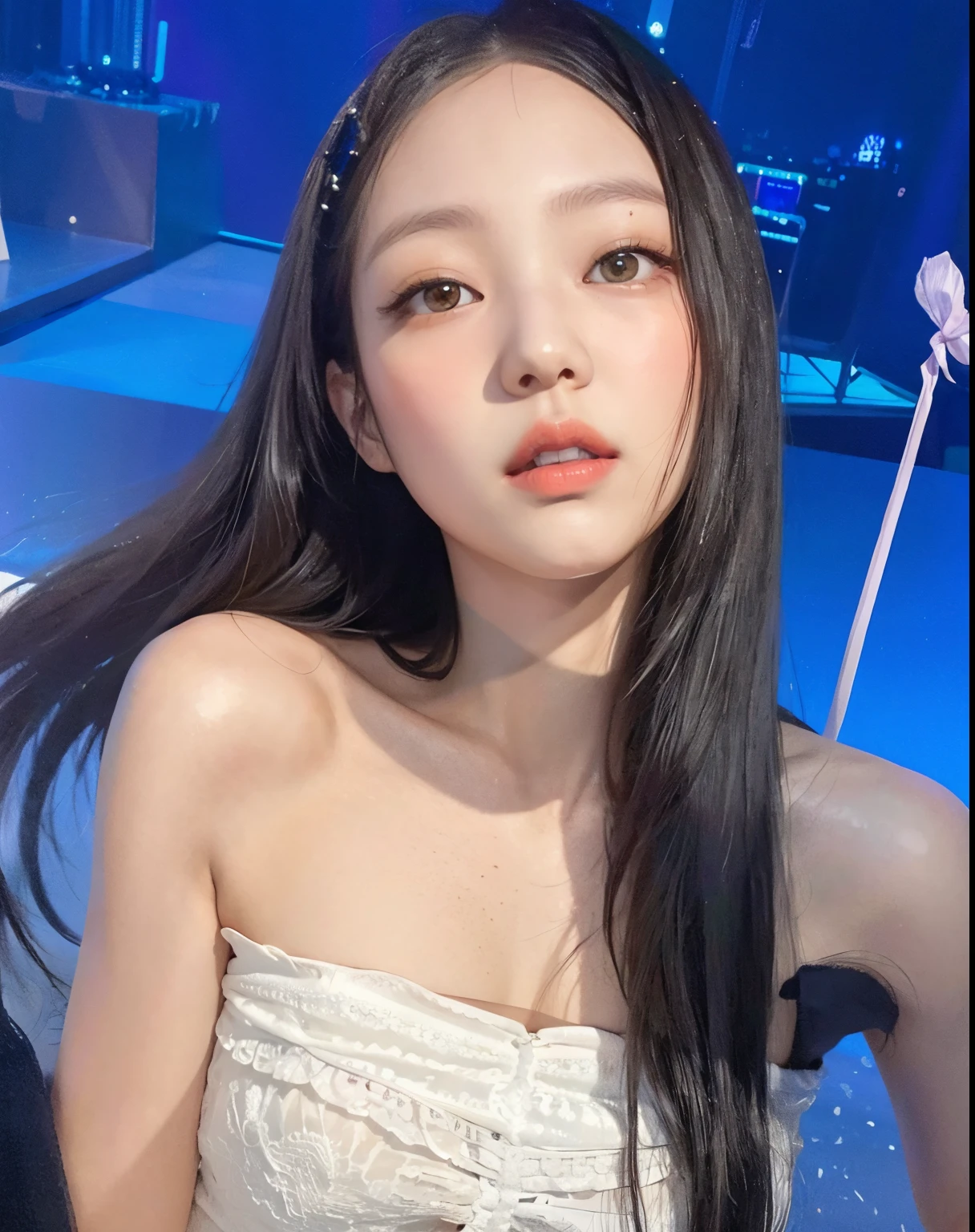 mulher arrasada com cabelos longos em um vestido branco, jennie blackpink, Gongbi, Jaeyeon Nam, Wenfei Ye, Sha Xi, Heonhwa Choe, Xintong Chen, 韓国アイドル, Lulu Chen, Xision Wu, gemma chen, jia, Parque Roseanne do Blackpink, Shen Mingchen, O corte Hime, louise zhang