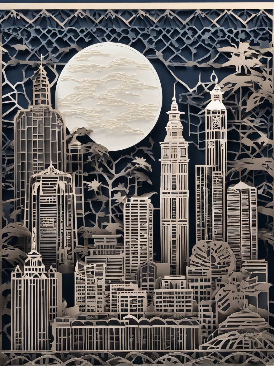 Hong Kong at night,Tsim Sha Tsui Clock Tower,Full moon,star night