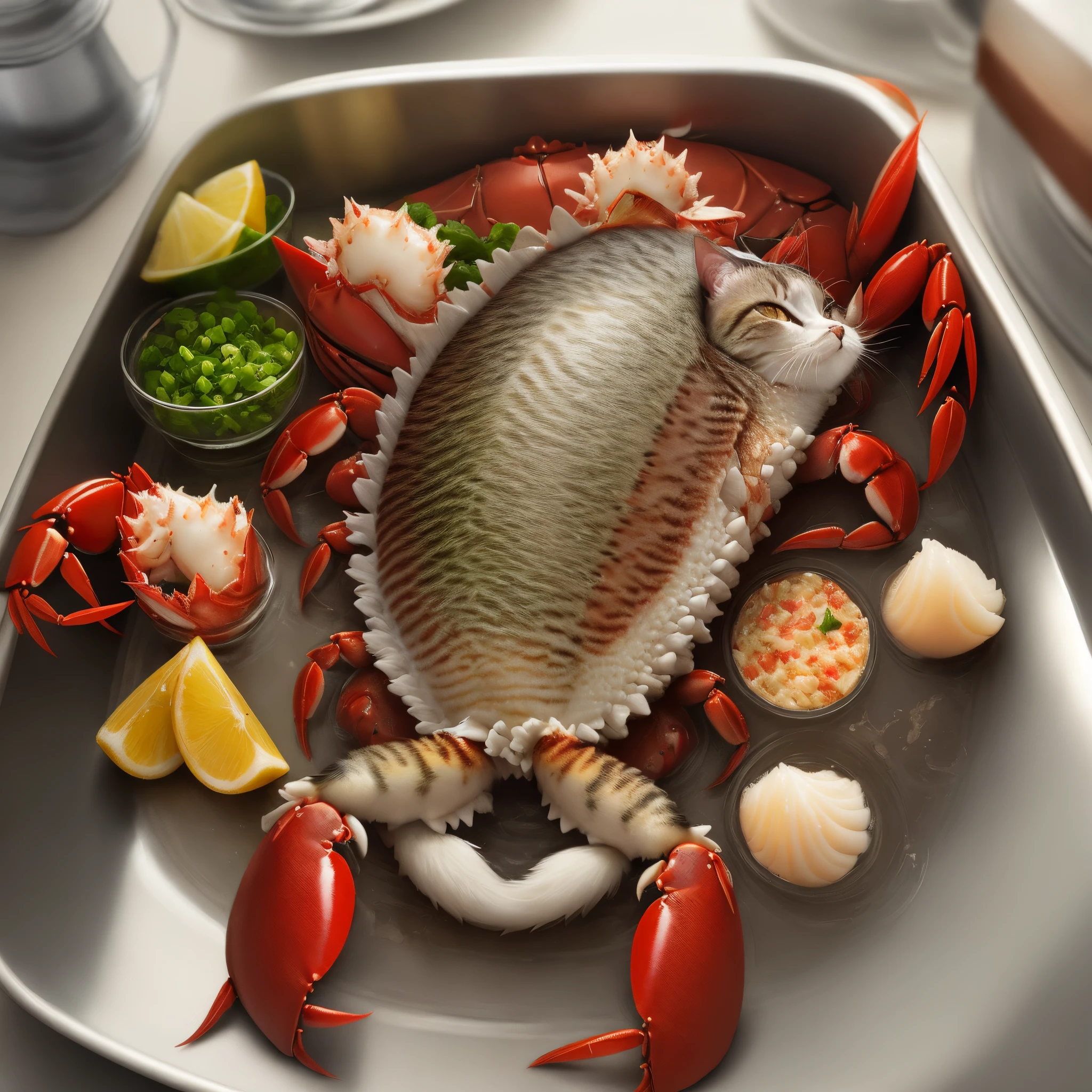 crab　Scallops　Cat cat　Arabesque greenling