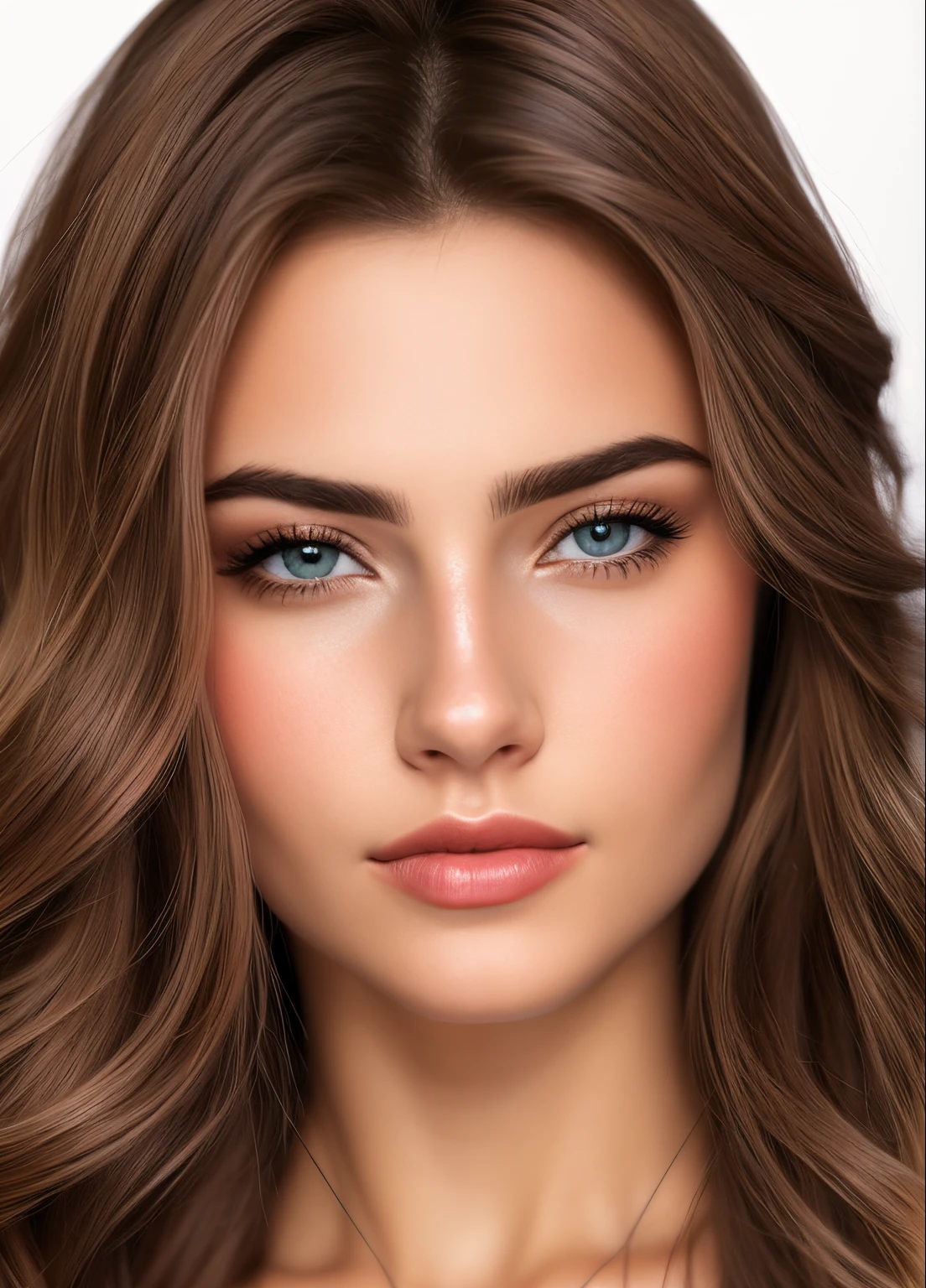 um close up de uma mulher com cabelos longos e um colar, rosto realista detalhado, rosto detalhado realista, rosto realista altamente detalhado, rosto detalhado e realista, rosto bonito realista, rosto realista e detalhado, Rosto ultra realista, Face extremamente realista, rosto realista, rosto detalhado real, belo rosto realista, cara muito realista, rostos detalhados e realistas, wlop pele brilhante