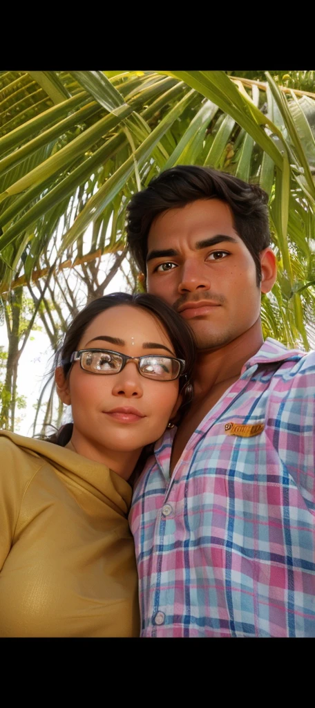 Background change, real face,8k resolution, professional photography, ultra lence, looking gorgeous couple view
