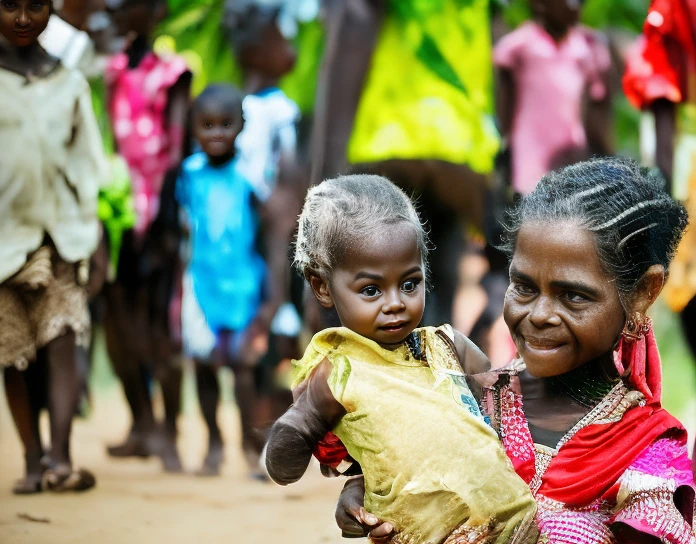 Poupée avec tenu traditionnel de Mayotte