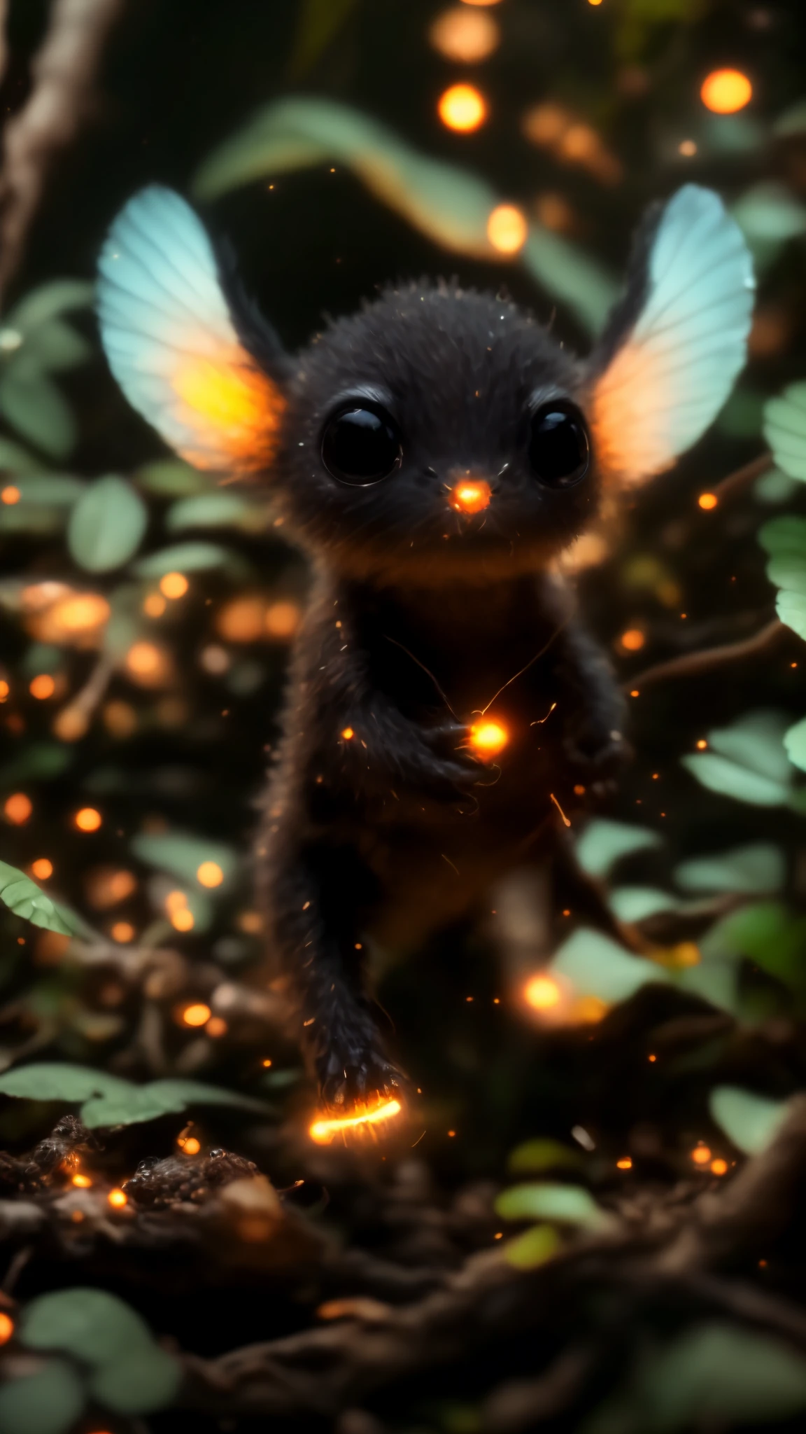 closeup angle of cute tiny little glowworms illuminating a bush, a detailed painting, cgsociety, detailed painting, artstation hd, high detail, cgsociety, photorealism, concept art, artstation hd, official art, bokeh, 真实感, Realism, tmasterpiece, Brad Jongsan walks in the jungle (Night of the Fireflies), (higly detailed: 1 1), rough face, natural skin, hiquality, NSFW, pretty eyes, (Detailed face and eyes), (s face: 1 2), tumult, Complementary, real-photo, .PSD, Lightweight Film Photography, sharp-focus, contrast lighting, Detail Skin, high resolution 8k, Crazy detailing, Realistic, professional photo of a, 8K UHD, dslr, soft light, hiquality, film grains, Fujifilm XT3