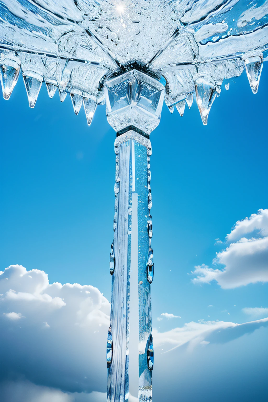 Crystal clear icicles,wide angles,Magnificent,cyclo