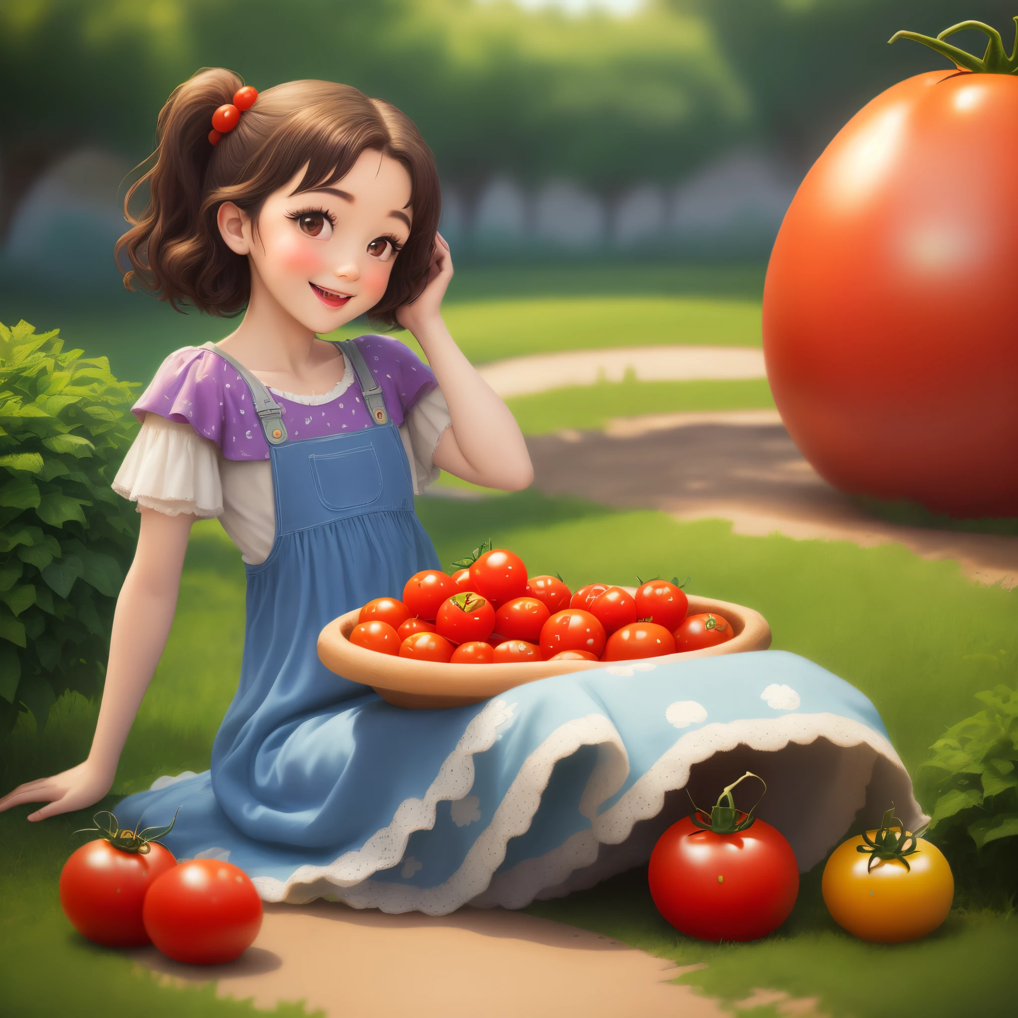 create a Disney-style tomato