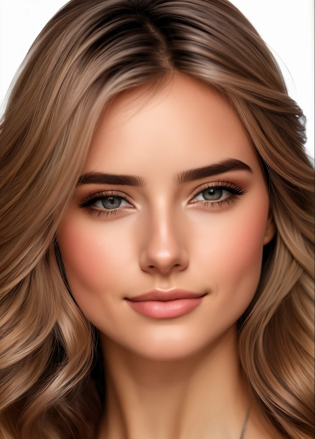 um close up de uma mulher com cabelos longos e um colar, rosto realista detalhado, rosto detalhado realista, rosto bonito realista, rosto detalhado e realista, wlop pele brilhante, rosto realista e detalhado, rosto realista altamente detalhado, Rosto ultra realista, rosto realista, Face extremamente realista, belo rosto realista, rosto detalhado real, rosto bonito fotorrealista, rosto perfeito realista