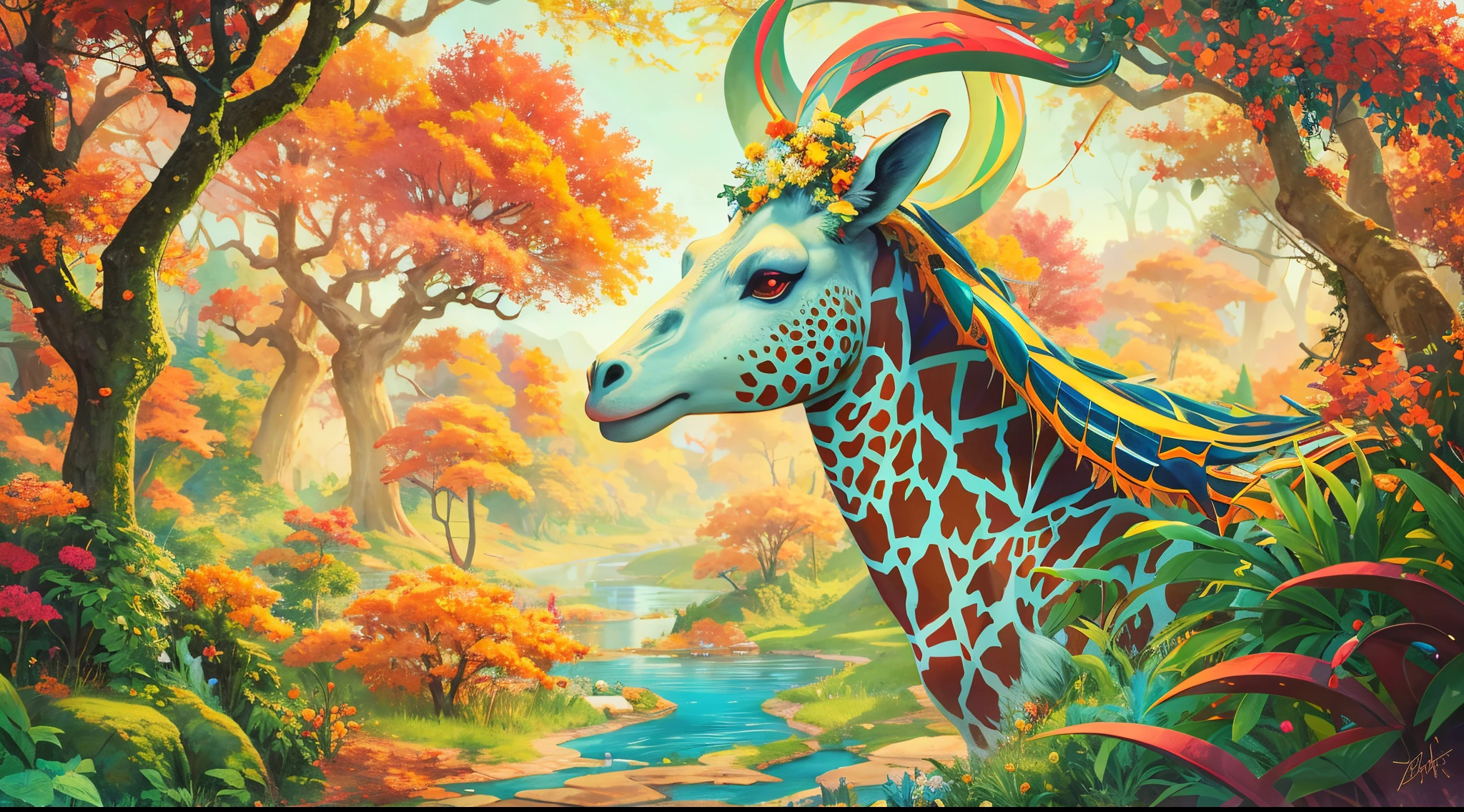 with black wedge, Into a fantastic world々There is a magnificent giraffe standing there.. A giraffe's long mane flutters gracefully in the wind., Further enhance your captivating presence. A horse-like creature、Exudes an aura of mystery and elegance。, captivate those who see it. Giraffe's mane is decorated with bright colors, Similar to a fascinating rainbow, Creates a fascinating contrast with the darkness of the wedge. The mysterious horn of the Kirin emits a fantastic glow., Illuminate your surroundings with a magical touch.
The black wedge itself is a symbol of secrecy and power. Serves as a gateway to a mysterious world, hidden from the mortal world. The surrounding environment is filled with mysterious creatures and enchanting landscapes, Expressing realms beyond imagination. winding vines and blue々Leaves decorate the surrounding area, Add life and vibrancy to the scene. The atmosphere is charged with an otherworldly energy, As if the air itself was tingling with magic..
This artwork is created using a combination of traditional media, Oil painting, digital techniques, etc., Bring out the beauty and detail of the Kirin and its surroundings. With high resolution rendering、The delicate details of the Kirin's facial expressions are expressed.。, its complicated scales, Delicate texture of long mane. Lighting is carefully adjusted, With the soft light of sunlight filtering through the trees, Casting a warm and gentle light on Guilin. The colors are vivid and rich, Combine earth tones with bright colors、Create a captivating visual experience. Every brushstroke and pixel, This artwork captures the essence of fantasy and wonder, in a way that transports the viewer into a magical world、Breathe life into the Kirin。.
Overall, This prompt is、Aims to evoke a sense of awe and wonder, Due to stable diffusion、Allows you to generate visually stunning images of Guilin inside a black wedge。. Feel free to adjust the strength of your keywords to emphasize specific aspects.、Experiment with different art styles to further enhance your artistic vision.