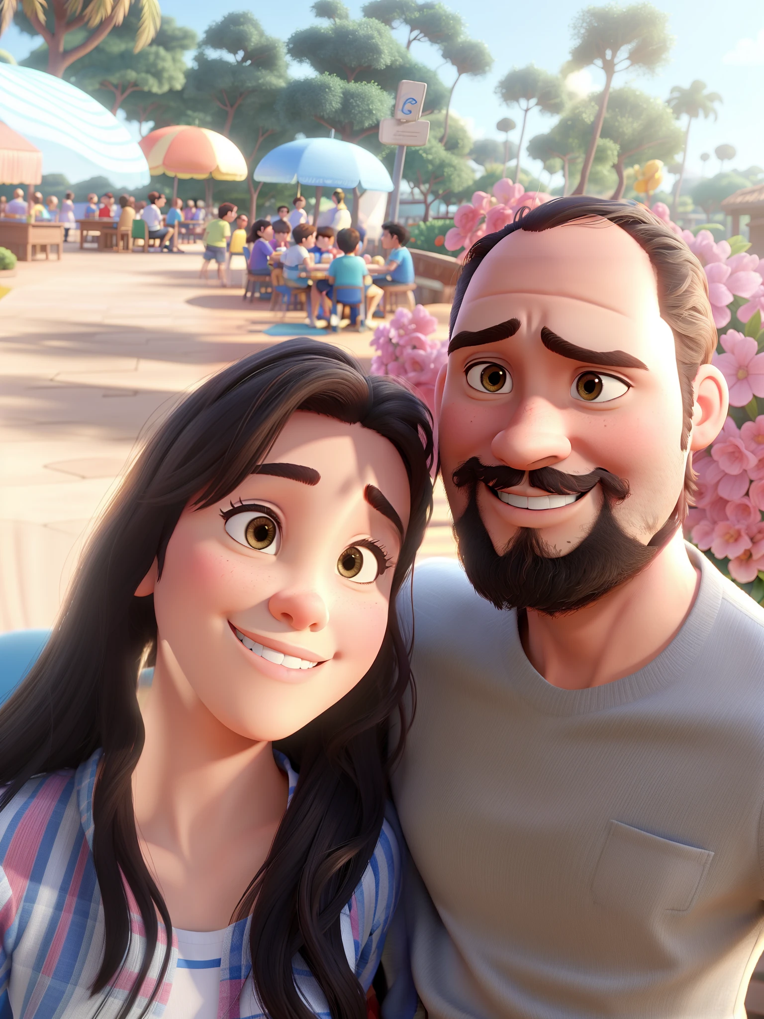 casal no estilo disney pixar, alta qualidade, melhor qualidade