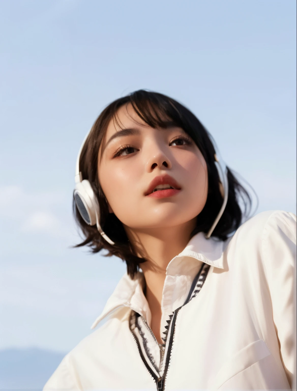 (Best quality, 8k, 32k, Masterpiece, UHD:1.2) "Produce a captivating art piece featuring a girl with a stylish bob haircut, illuminated by dramatic and cinematic lighting that accentuates the contours of her face and hair. Create an atmosphere that exudes intrigue and depth, with shadows and highlights playing a central role in defining the scene. The lighting should emphasize the girl's features and add an extra layer of drama to the composition, making it visually striking and evoking a sense of mystery and allure."