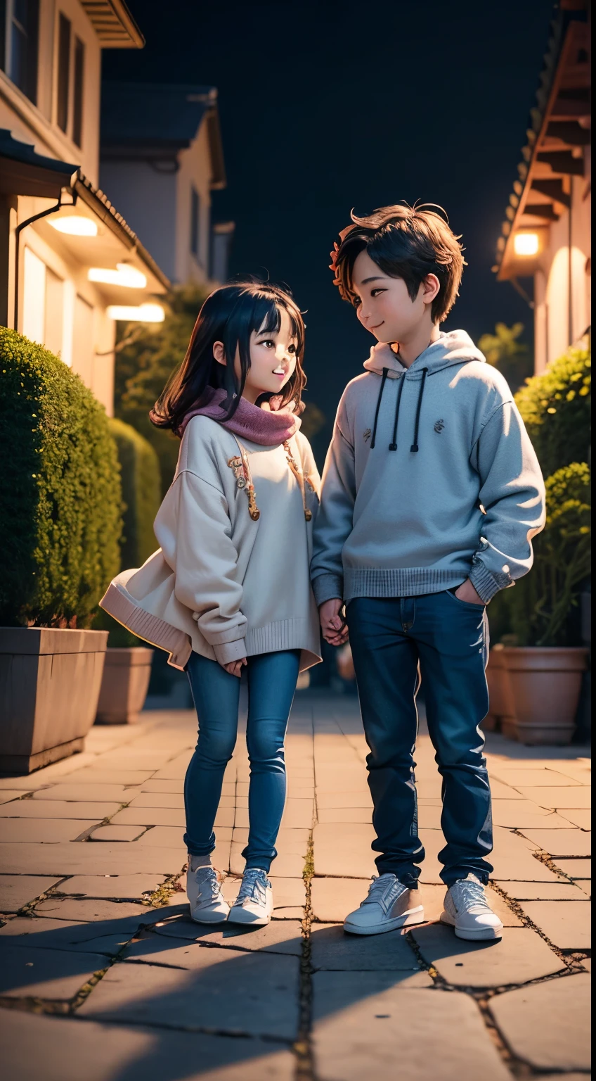 boy pins girl against wall