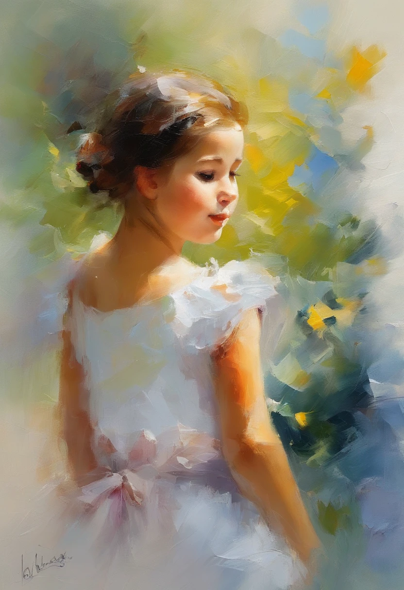 oil painting of a girl
