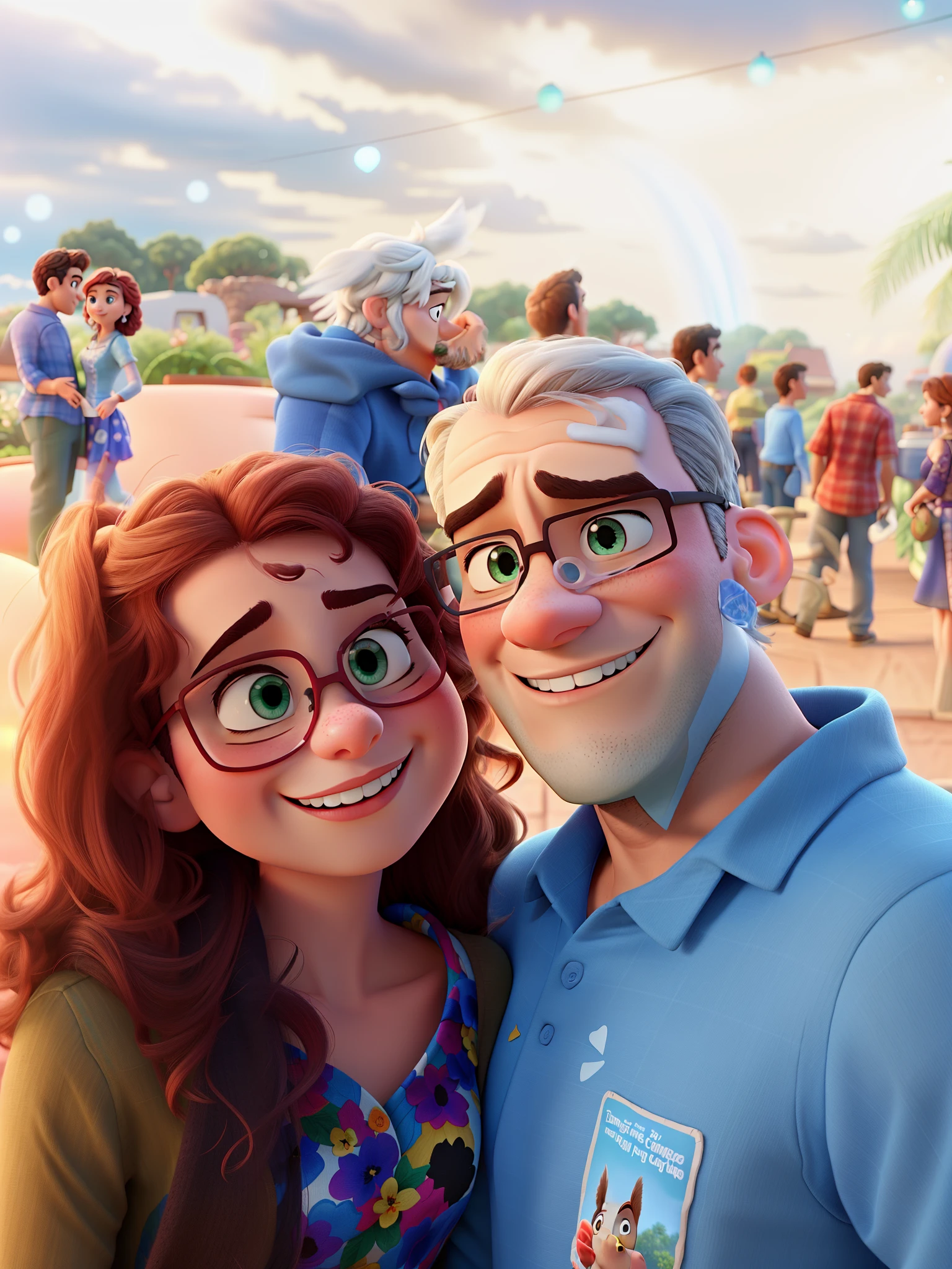 romantic couple, igual aos filmes Disney Pixar