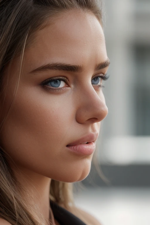 close up of face,  Beautiful eyes, Clear eyes, Detailed eyes, Beautiful eyes, Symmetrical eyes, ((Adriana Lima)), athletic body, amazing eyes, taken with 85mm lens, a beautiful (blond hair), long hair,30 year old, woman, summer dress, hair is pig tails, in the style of 8k resolution, warmcore, goosepunk, focus on joints/connections, minimal retouching, handheld, (photo realistic:1.4), (hyper realistic:1.4), (realistic:1.3), (smoother lighting:1.05), (increase cinematic lighting quality:0.9), 32K, 1girl, realistic lighting, backlighting, light on face, ray trace, (brightening light:1.2), bohken lights