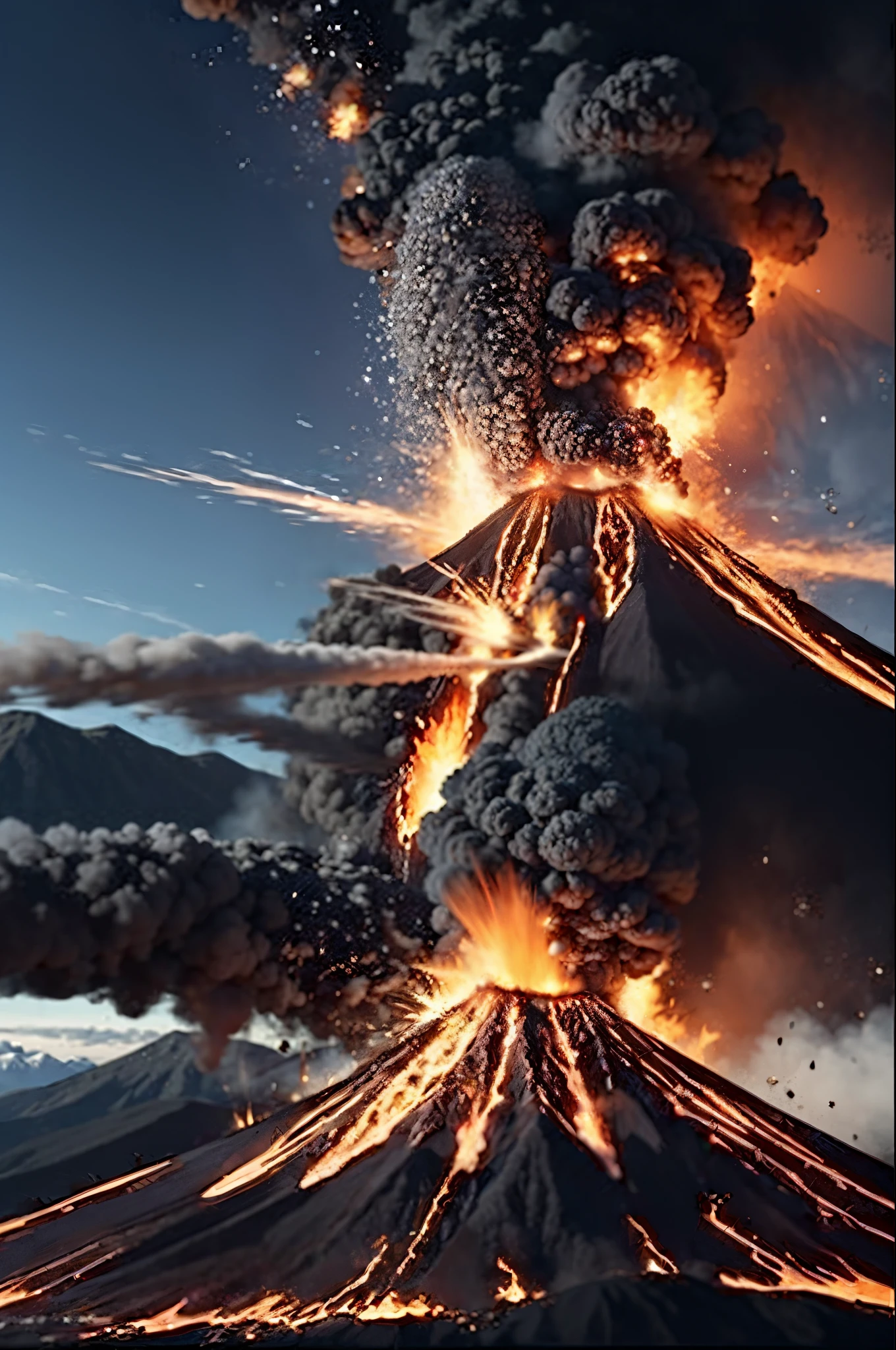 Silvio Santos volcano eruption fire