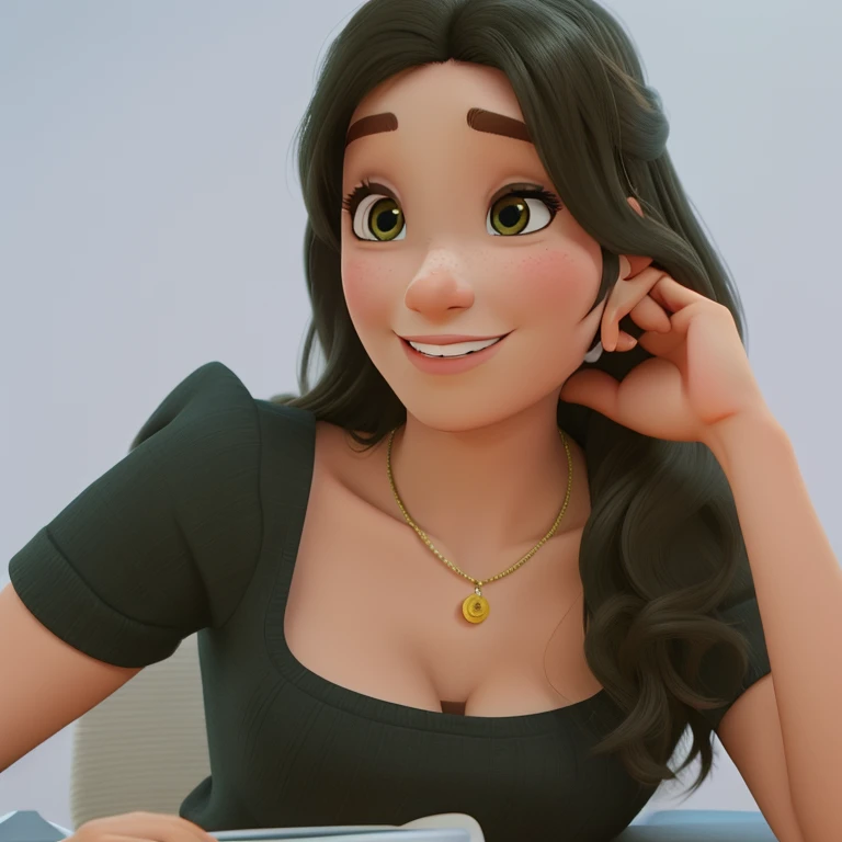 Uma mulher estilo Disney pixar, alta qualidade, melhor qualidade