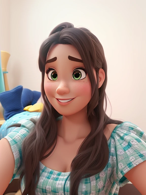 Uma mulher estilo disney pixar, alta qualidade, melhor qualidade