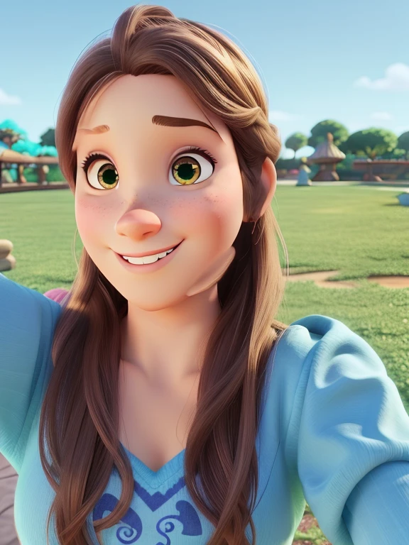 uma mulher estilo disney pixar, alta qualidade, melhor qualidade