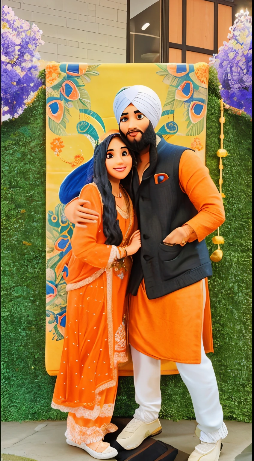 Keep the guy with Sikh turban and girl with suit as it is