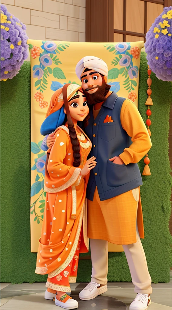 Keep the guy with Sikh turban and girl with suit as it is