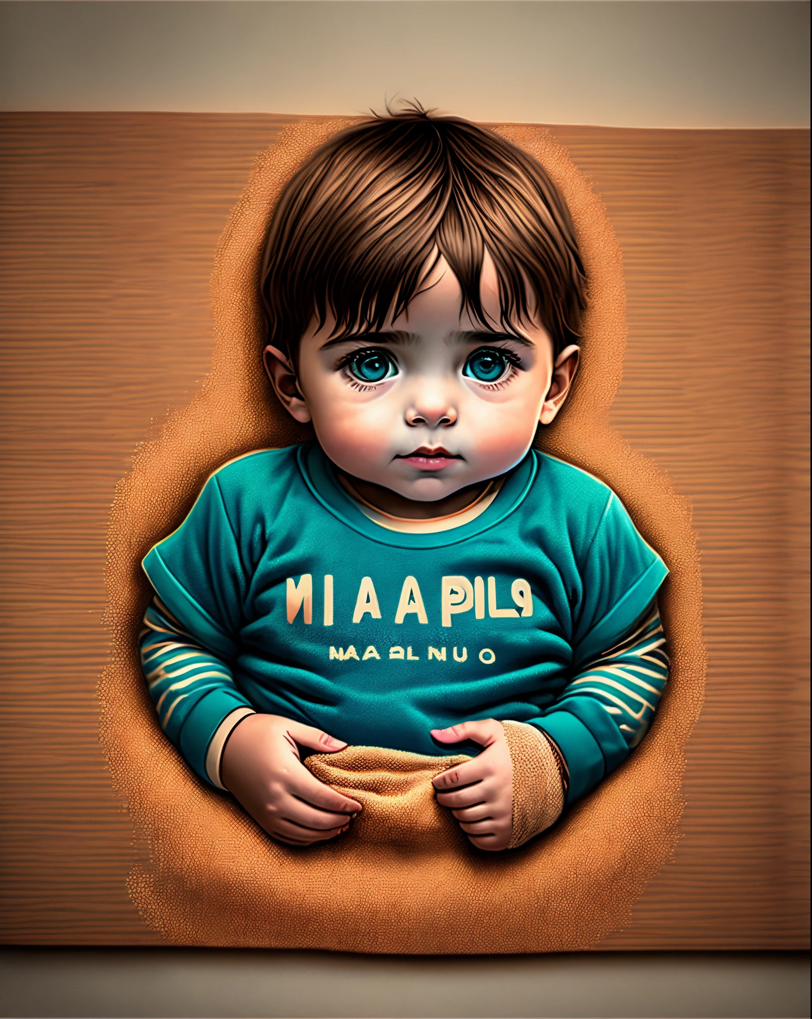 Disegna un bambino con la maglia del napoli