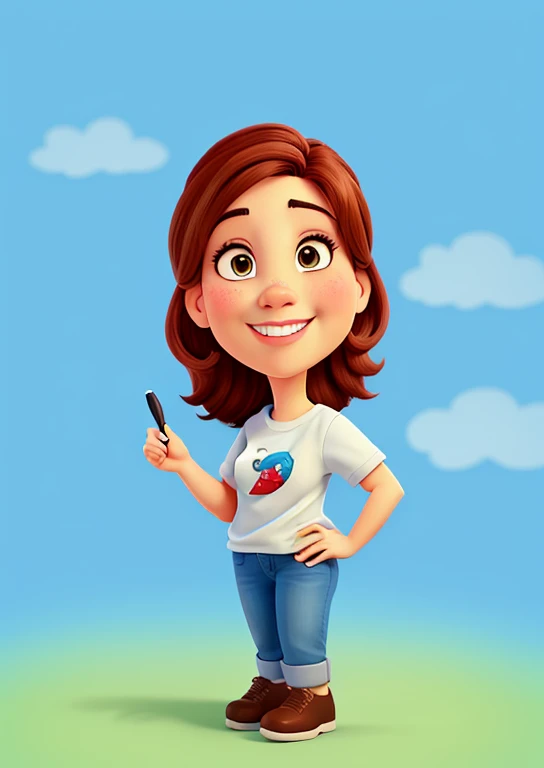 desenho de uma mulher com cabelos cacheados e uma camisa branca, retrato dos desenhos animados, in cartoon style, caricature illustration, estilo caricatura, caricatura!!!, arte digital dos desenhos animados, desenho animado altamente detalhado, charicatura, arte dos desenhos animados, desenho animado de arte digital, caricatural, pintura digital dos desenhos animados, caricatura, arte dos desenhos animados, Cartoon style illustration, esty, Colorido digitalmente, estilo de arte dos desenhos animados