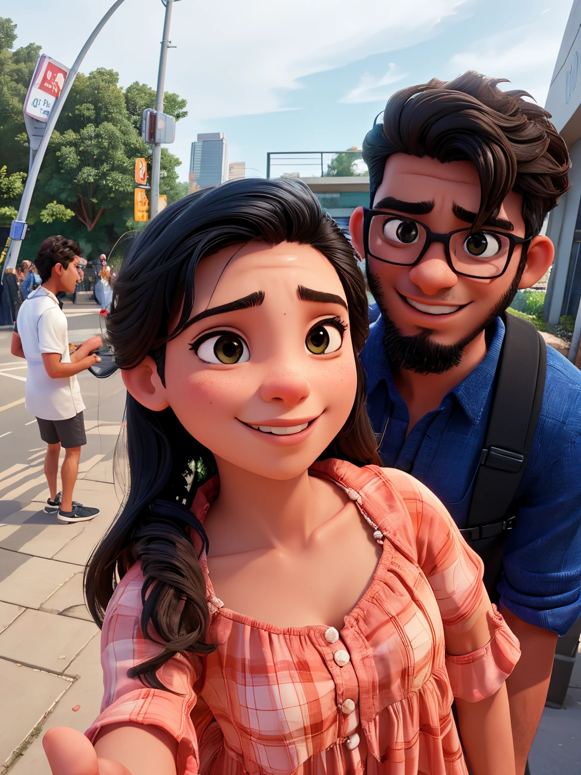 there is a man and a woman that are standing together, 8k selfie photograph, jayison devadas, jayison devadas style, by Max Dauthendey, selfie photo, taken with sony alpha 9, in love selfie, selfie shot straight on angle, shot on nikon z9, candid picture, selfie photography, taken on go pro hero8