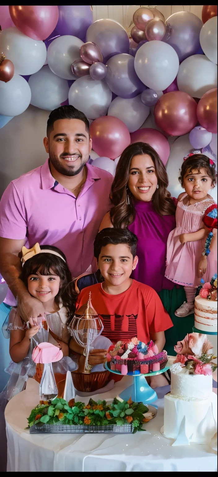 Araffe family posing for a photo in front of a cake, instagram post, Family photo, foto do instagram, foto de perfil, Karla Ortiz, imagem de perfil, Happy family, Alanis Guillen, family portrait, taken in the early 2020s, Alex Flores, Directed by: Lisa Milroy, Directed by: Nicolette Macnamara, Joel Torres