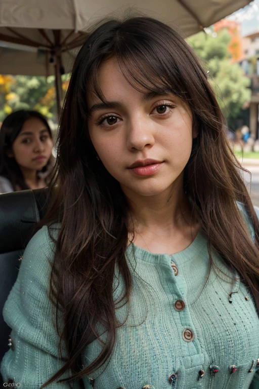 2 young girls, Beautiful girl of the highest grade, Super beautiful detailed face, (Hermosos pechos), (hi-Uniforme escolar), (Detalles de un rostro muy bonito), (La mejor calidad:1.4), 8K resolution, High resolution, (fotorrealista, High resolution:1.4), Foto RAW, (realista, Fotorrealista:1.37), Brillo en los labios, Cabello largo, labios separados, Staring at me, parque, asiento,