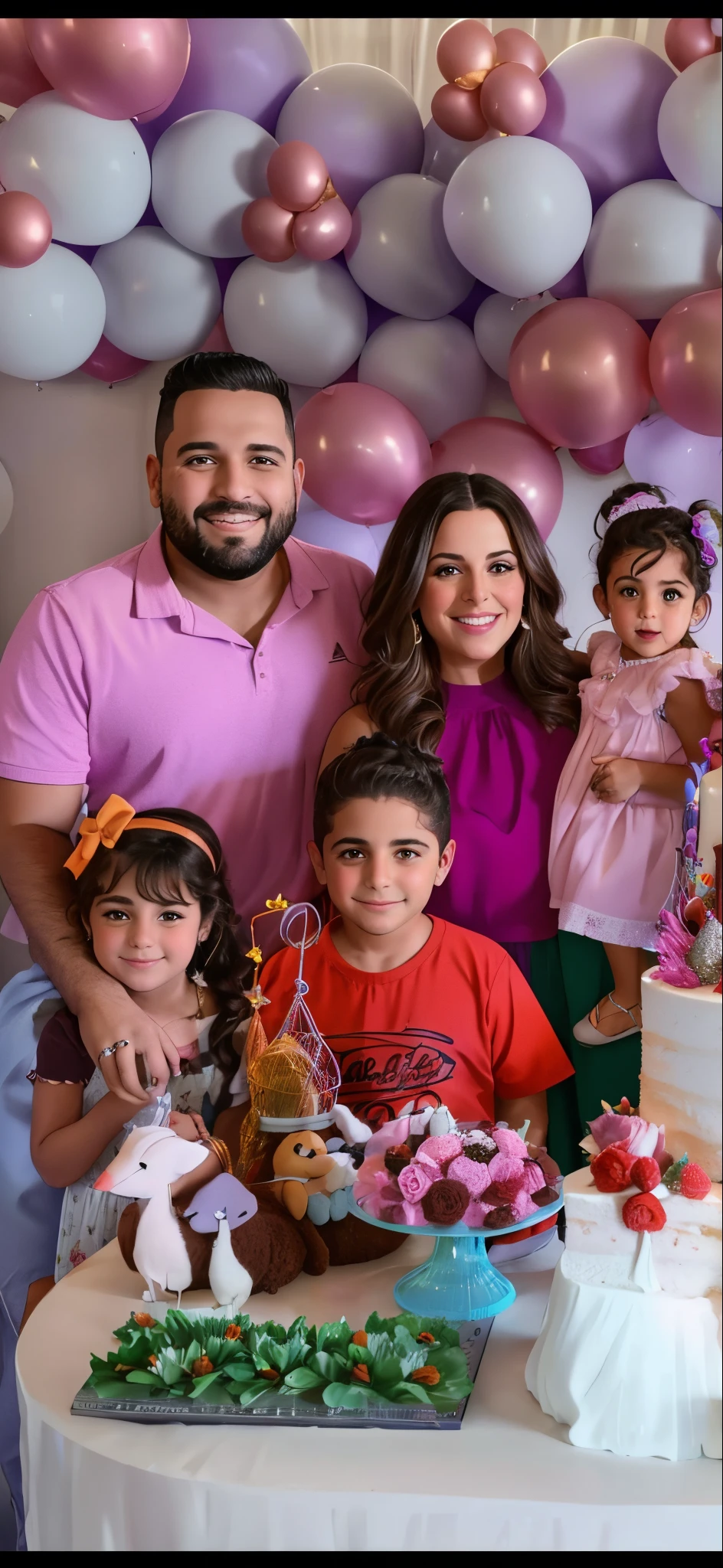 Araffe family posing for a photo in front of a cake, instagram post, Family photo, foto do instagram, foto de perfil, Karla Ortiz, imagem de perfil, Happy family, Alanis Guillen, taken in the early 2020s, family portrait, Alex Flores, Directed by: Lisa Milroy, Directed by: Nicolette Macnamara, Joel Torres