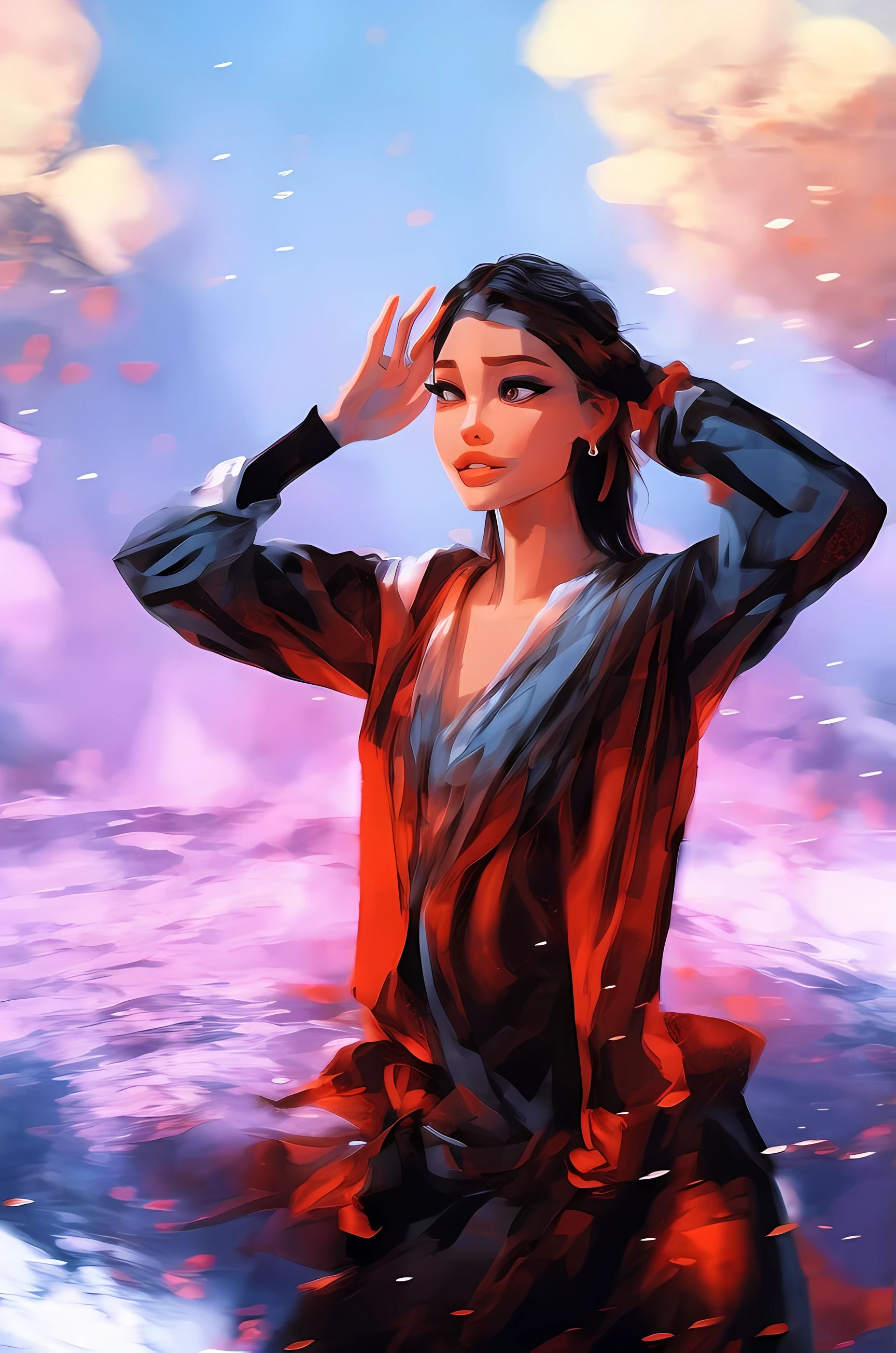 Samdoesart,Jolie Anjelina,(best quality,4k,Altas,master part:1.2),ultra-detalhado,(fantasia,imagination:1.1),magical powers, Enchanting scenery,Fairytale setting, ethereal beauty, cores vibrantes,Atmosfera misteriosa, Mystical creatures, Dreamscapes, elementos extravagantes,Creative compositions, narrativa cativante, extraordinary details, intricate patterns, detalhes intrincados,anime vibes,personagens imaginativos, dramatic lighting, cenas sobrenaturais,Fantastic Beings, Magical transformations, Floresta Encantada, ethereal light, magical aura.