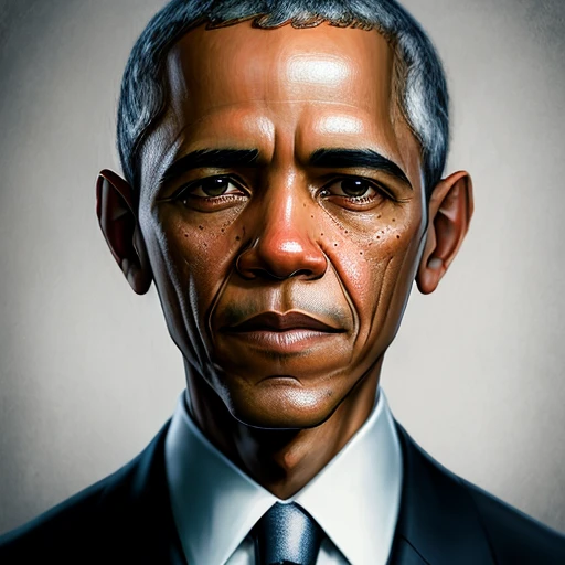 A portrait of Barack Obama dark background, dark tones