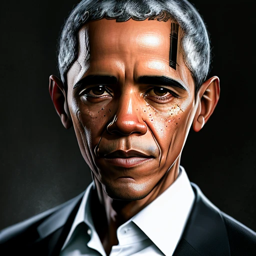 obama, smoking a cigarette, ulttra-detailed, dishonored-portrait-styles style