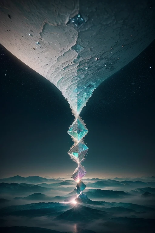 Create a series of dreamlike and enchanting images that evoke positive emotions and a sense of wonder. These images should be filled with surreal and imaginative elements, drawing inspiration from dreams and the unconscious mind.

Elements to include:

    Fantastical Landscapes:
        Design landscapes that defy reality, incorporating floating islands, cascading waterfalls of light, or vibrant celestial skies.
        Experiment with vivid colors and ethereal lighting to create a dreamy atmosphere.

    Whimsical Creatures:
        Introduce fantastical and friendly creatures that transcend normal reality. These could include gentle giants, glowing butterflies, or creatures with iridescent features.
        Ensure that the creatures evoke a sense of curiosity and positivity.

    Symbolic Objects:
        Include dreamlike objects that carry positive symbolism, such as floating orbs of joy, symbolic flowers, or glowing crystals representing positive energy.
        Explore the use of symbolism to convey a sense of positivity and inspiration.

    Morphic Architecture:
        Create surreal and morphing architecture that bends the rules of physics. Buildings may twist and merge with nature, creating a harmonious blend of the man-made and the natural.
        Use vibrant and pleasing shapes to enhance the dreamlike quality.

    Celestial Elements:
        Integrate celestial elements like stars, moons, and galaxies in unexpected ways. They could be part of the landscape, reflected in water, or hovering above dreamy scenes.
        Use these elements to enhance the magical and otherworldly feel.

Style Preferences:

    Soft and Blended Colors:
        Emphasize soft and blended color palettes, avoiding harsh contrasts.
        Opt for pastel tones and gentle gradients to enhance the dreamy quality.

    Subtle Textures:
        Apply subtle textures to create a sense of depth and mystery.
        Use textures sparingly to maintain an overall light and positive at