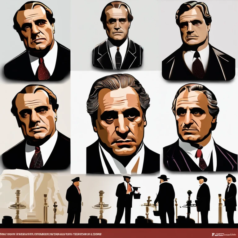 Don Vito Corleone has a distinctive and memorable appearance that adds to his powerful presence.
1. Bald Head: Don Vito Corleone is depicted as having a bald head, which is often seen as a symbol of his wisdom and authority. His smooth and clean-shaven scalp enhances his commanding presence and gives him a distinctive physical trait.
2. Strong Facial Features: Don Vito Corleone has a strong and expressive face. He is often portrayed with a prominent jawline and high cheekbones, which contribute to his rugged and formidable appearance. His face carries a sense of gravitas and intensity, reflecting the weight of his responsibilities and the power he wields.
3. Piercing Eyes: One of the most striking features of Don Vito Corleone's look is his piercing gaze. His eyes are often depicted as dark and intense, capable of conveying a range of emotions from kindness to sternness. They reflect his sharp intellect and ability to see through people and situations.
4. Distinguished Aging: Don Vito Corleone is typically shown as an older man, and his aging features add to his aura of wisdom and experience. He may have wrinkles and lines on his face, indicating the passage of time and the hardships he has endured. These signs of aging also serve as a visual testament to his resilience and strength.
5. Formal Attire: Don Vito Corleone is known for his impeccable sense of style and typically dresses in elegant and formal attire. He often wears well-tailored suits, often in dark colors like black or charcoal gray. His clothing reflects his status as a powerful and respected figure, exuding an air of sophistication and respectability.
6. Accessories: Don Vito Corleone is often seen wearing accessories that further enhance his character. He may wear a fedora hat, which adds a touch of classic charm and authority to his look. Additionally, he might have a signature ring, such as the iconic Don's ring, which symbolizes his position of power within the Corleone family.
Overall, Don Vito Corleone's look combines strength, elegance, and a sense of timeless style. His physical appearance serves as a visual representation of his character, reflecting his power, wisdom, and status as the formidable leader of the Corleone crime family.
7. Broad Shoulders and Sturdy Build: Don Vito Corleone is often depicted as having a robust and solid physique. He has broad shoulders and a sturdy build, which adds to his imposing presence and physical strength. This physical stature further emphasizes his role as a dominant figure within his criminal empire.
8. Facial Expressions: Don Vito Corleone's face is known for its ability to convey a range of emotions and nuances. He can exhibit a calm and collected expression, exuding an air of authority and control. At the same time, his face can transform to reflect his anger, disappointment, or tenderness, making his emotions palpable and adding depth to his character.
9. Graying Hair: In many portrayals, Don Vito Corleone has graying or salt-and-pepper hair, which signifies his age and experience. The touch of gray in his hair adds to his distinguished appearance, suggesting wisdom and maturity. It serves as a visual cue for his years of being a respected and influential figure within his community.
10. Scar: In some depictions, Don Vito Corleone may have a visible scar on his cheek or jawline. The scar serves as a reminder of the dangers and conflicts he has faced throughout his life. It hints at his past struggles and the violence that permeates his world, further emphasizing the complexity of his character.
11. Stoic Expression: Don Vito Corleone often maintains a stoic expression, revealing little of his inner thoughts or emotions. This reserved demeanor adds to his air of mystery and unpredictability. It also reflects his ability to keep a calm and composed exterior even in the face of challenging situations, further enhancing his image as a master strategist.
12. Body Language: Don Vito Corleone's body language is often measured and deliberate. He moves with purpose and confidence, commanding attention wherever he goes. His gestures and postures exude a sense of authority, reinforcing his position as a leader and someone to be respected.
These additional details about Don Vito Corleone's look contribute to his iconic and memorable appearance. The combination of his physical features, attire, and body language helps establish him as a formidable and enigmatic figure in the world of "The Godfather.",The Godfather,Don Vito Corleone has a distinctive and memorable appearance that adds to his powerful presence.
1. Bald Head: Don Vito Corleone is depicted as having a bald head, which is often seen as a symbol of his wisdom and authority. His smooth and clean-shaven scalp enhances his commanding presence and gives him a distinctive physical trait.
2. Strong Facial Features: Don Vito Corleone has a strong and expressive face. He is often portrayed with a prominent jawline and high cheekbones, which contribute to his rugged and formidable appearance. His face carries a sense of gravitas and intensity, reflecting the weight of his responsibilities and the power he wields.
3. Piercing Eyes: One of the most striking features of Don Vito Corleone's look is his piercing gaze. His eyes are often depicted as dark and intense, capable of conveying a range of emotions from kindness to sternness. They reflect his sharp intellect and ability to see through people and situations.
4. Distinguished Aging: Don Vito Corleone is typically shown as an older man, and his aging features add to his aura of wisdom and experience. He may have wrinkles and lines on his face, indicating the passage of time and the hardships he has endured. These signs of aging also serve as a visual testament to his resilience and strength.
5. Formal Attire: Don Vito Corleone is known for his impeccable sense of style and typically dresses in elegant and formal attire. He often wears well-tailored suits, often in dark colors like black or charcoal gray. His clothing reflects his status as a powerful and respected figure, exuding an air of sophistication and respectability.
6. Accessories: Don Vito Corleone is often seen wearing accessories that further enhance his character. He may wear a fedora hat, which adds a touch of classic charm and authority to his look. Additionally, he might have a signature ring, such as the iconic Don's ring, which symbolizes his position of power within the Corleone family.
Overall, Don Vito Corleone's look combines strength, elegance, and a sense of timeless style. His physical appearance serves as a visual representation of his character, reflecting his power, wisdom, and status as the formidable leader of the Corleone crime family.
7. Broad Shoulders and Sturdy Build: Don Vito Corleone is often depicted as having a robust and solid physique. He has broad shoulders and a sturdy build, which adds to his imposing presence and physical strength. This physical stature further emphasizes his role as a dominant figure within his criminal empire.
8. Facial Expressions: Don Vito Corleone's face is known for its ability to convey a range of emotions and nuances. He can exhibit a calm and collected expression, exuding an air of authority and control. At the same time, his face can transform to reflect his anger, disappointment, or tenderness, making his emotions palpable and adding depth to his character.
9. Graying Hair: In many portrayals, Don Vito Corleone has graying or salt-and-pepper hair, which signifies his age and experience. The touch of gray in his hair adds to his distinguished appearance, suggesting wisdom and maturity. It serves as a visual cue for his years of being a respected and influential figure within his community.
10. Scar: In some depictions, Don Vito Corleone may have a visible scar on his cheek or jawline. The scar serves as a reminder of the dangers and conflicts he has faced throughout his life. It hints at his past struggles and the violence that permeates his world, further emphasizing the complexity of his character.
11. Stoic Expression: Don Vito Corleone often maintains a stoic expression, revealing little of his inner thoughts or emotions. This reserved demeanor adds to his air of mystery and unpredictability. It also reflects his ability to keep a calm and composed exterior even in the face of challenging situations, further enhancing his image as a master strategist.
12. Body Language: Don Vito Corleone's body language is often measured and deliberate. He moves with purpose and confidence, commanding attention wherever he goes. His gestures and postures exude a sense of authority, reinforcing his position as a leader and someone to be respected.
These additional details about Don Vito Corleone's look contribute to his iconic and memorable appearance. The combination of his physical features, attire, and body language helps establish him as a formidable and enigmatic figure in the world of "The Godfather.", male,face,photo