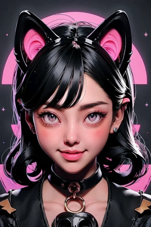 <lora:DI_belle_delphine_v1:.8> (black hair:1.5),
long hair, (twin tails:1.2), cat ears, closeup face, freckles, (pink eyes:1.1), stars, hearts, butterfly, detailed eyes, focus,
<lora:ahegao_xl_v4_nd20_na10_cd20_ca10:.8> tongue out, ahegao, 
<lora:KawaiiTech:.8> kawaiitech, pastel colors, kawaii, cute colors, scifi,