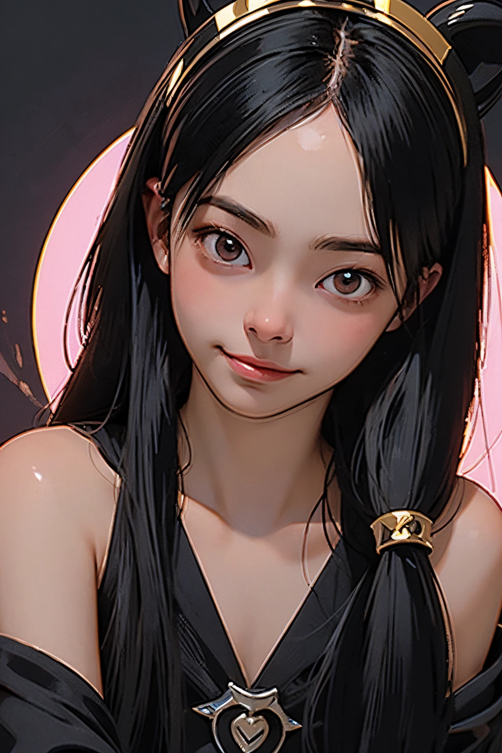 black hair, hair bobbles, wince, longeyelashes, solid circle eyes, fake animal ears, light smile, ear blush, fang, drop shadow, anaglyph, stereogram, tachi-e, pov, atmospheric perspective, Art Deco, Dutch Golden Age painting, depth of field, anime style, Pop art, Art Deco, Gothic art, backlighting, 8k, super detail, ccurate, best quality, anatomically correct, award winning, HD, ccurate, anatomically correct, super detail