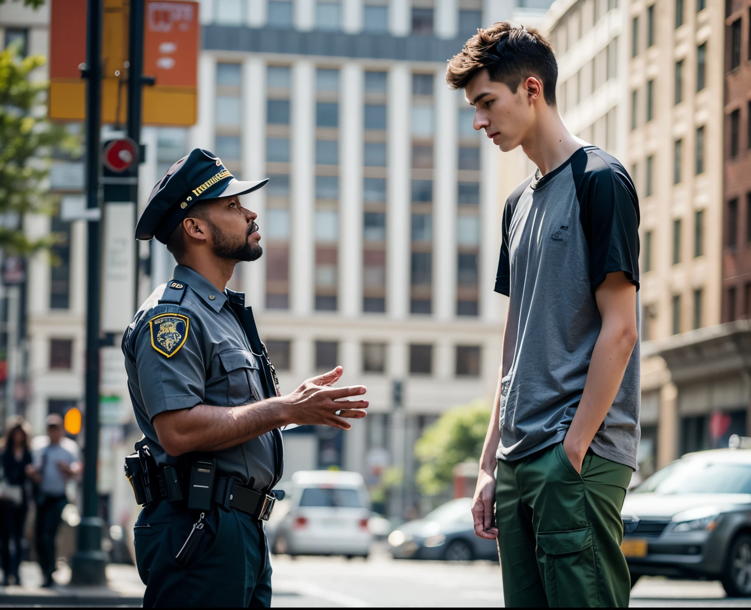 Un fillette se retrouve menottée par une policière.