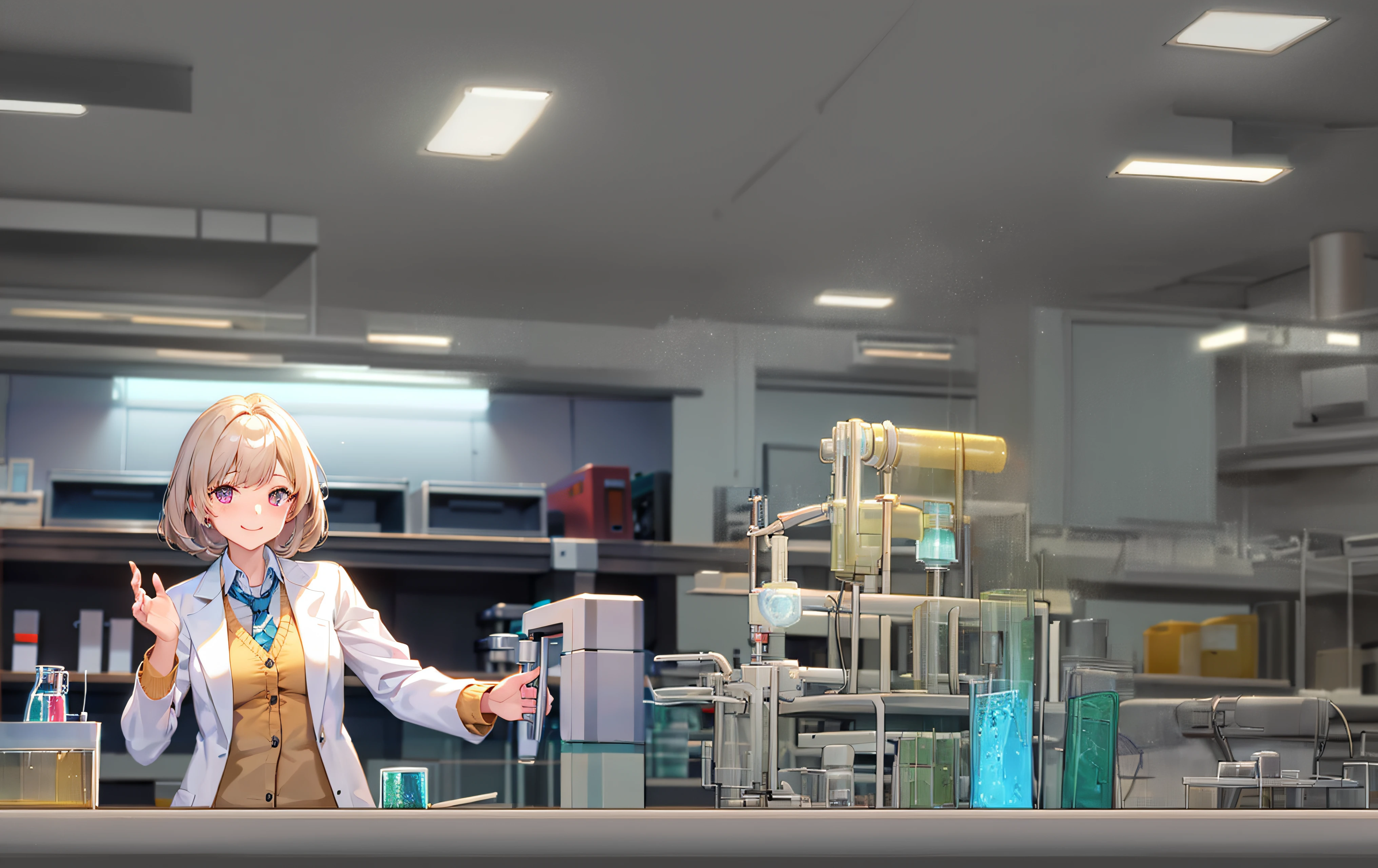 Woman in a chemical science laboratory
