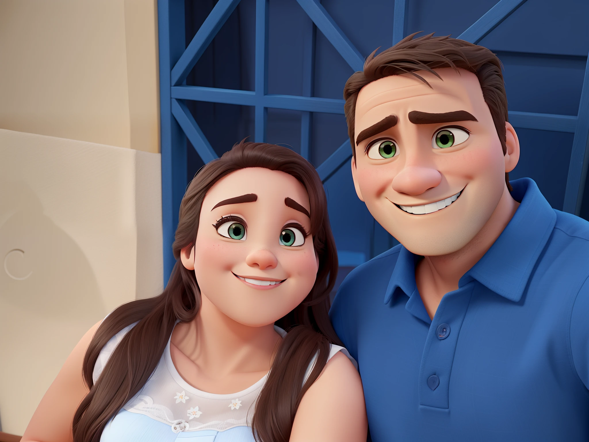 casal no estilo disney pixar, alta qualidade, melhor qualidade