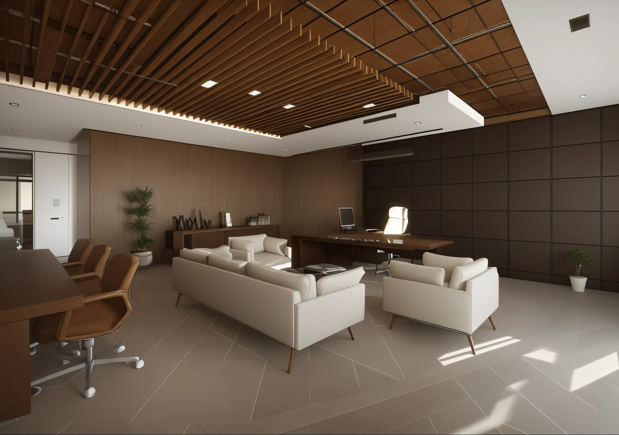there is a large room with a lot of furniture in it, in style of kyrill kotashev, modern office, interior photography, by Alexander Fedosav, offices, office interior, office ceiling panels, by Austin English, interior design photography, suspended ceiling, award winning interior design, by Emanuel Witz, by Reuben Nakian, lounge, by Simon Gaon