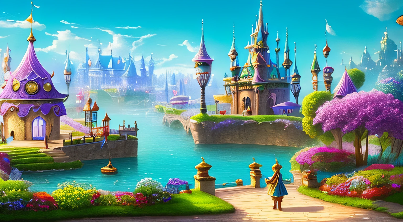 In a charming city fantasy