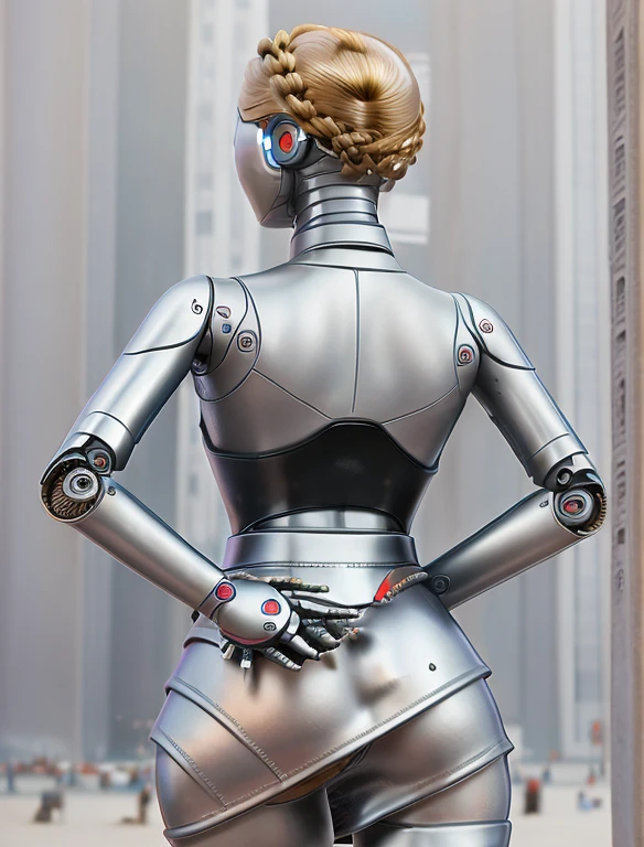 (Best quality,4K,8K,A high resolution,Masterpiece:1.2),Ultra-detailed,(Realistic,Photorealistic,photo-realistic:1.37),(robot:1.2), Masterpiece, Best quality, Detailed, 1girll, (Top:1.4), (Mini skirt:1.3), [Meticulous, Surgical precision],((beach Background)).