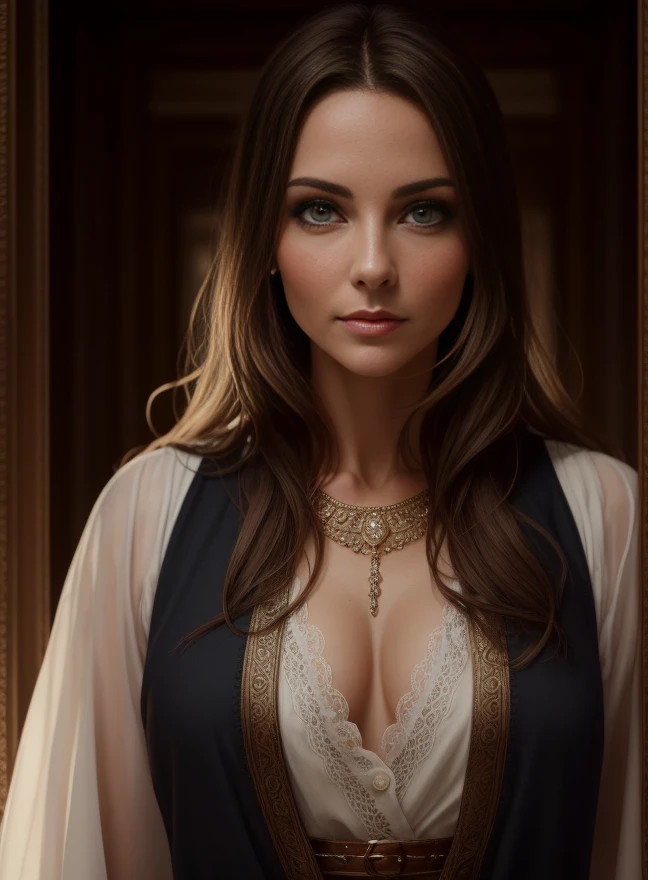 Adriana Lima,nude corset sexy clothes, character portrait, 3 9 9 0 s, long hair, intricate, elegant, highly detailed, digital painting, artstation, concept art, smooth, sharp focus, illustration, art by wlop, charlie bowater and alexandra fomina