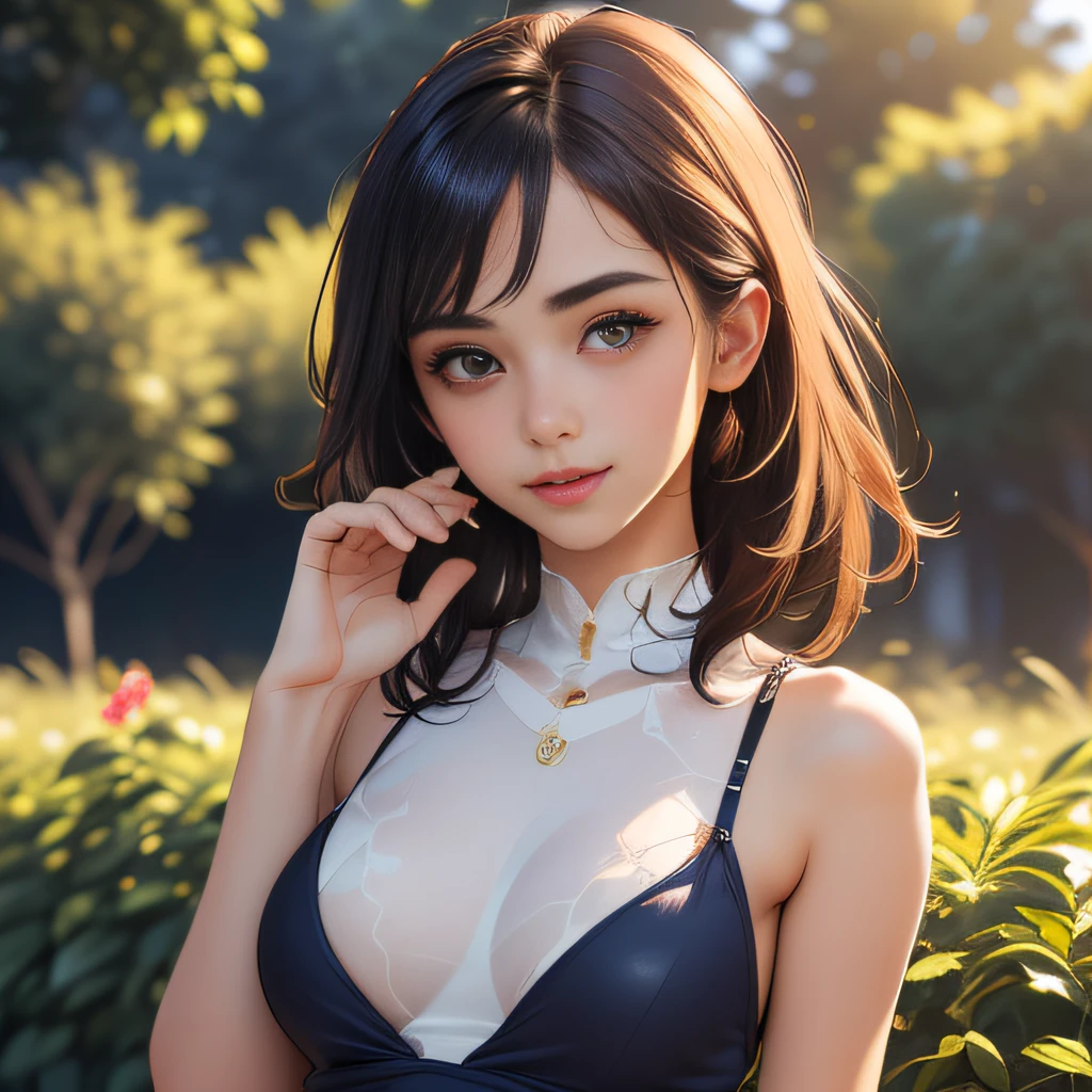 (Extremely detailed 8k wallpaper:2), (photo:2), (24 years old soigne Beautiful girl:2), (gives a lecture to friends:2), detailed (Face and eyes), (hyper realistic:1), (highly detailed:1), (epic realistic:1), rim light, (maximum details:1), cozy, (fullbody:1.3), (looking at viewer:2.0), (Woman's Attractive Qualities:2), (Attractive Woman:2), (Attractive:2), Smile, Intelligence, Empathy, Gracefulness, Sense of Style, Fitness, Grooming, Optimism, (Sensitivity:2), Sincerity, Romantic Gestures, Playfulness, Fashion Sense, (Sensuality:2), Charm, Modesty, Thoughtfulness, (Femininity:1), Flirtatiousness, Warmth, (Physical attractiveness:2), A beautiful smile, A love of life, strength and power, vulnerability, curiosity, wonder, love, (nature background:2), kawaii, waifu, Beautiful breasts, (attractive body:2), (Beautiful body:2), Beautiful pose, attractive pose, (Beautiful legs:1.0), (Beautiful clothes:1), (classic clothes:2), (elegant clothes:2), (European clothes:2), detailed clothes, (skirt:1), (blouse:1), (provocative pose)