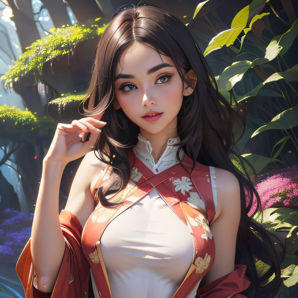 (((cinematic lighting, depth of field, motion blur, motion lines))),(1girl:1.4),solo,((night:1)),((dark woods:1)),(moody lighting),((nude:0.75)),(((small breasts:1))),((nymphaea:1,3)),(Glowing ambiance, enchanting radiance, luminous lighting, ethereal atmosphere, mesmerizing glow, evocative hues, captivating coloration, dramatic lighting, enchanting aura),barefoot,(a girl sitting on a bench in a field of flowers, palace, a girl in hanfu, instagram contest winner, in water up to her shoulders, standing gracefully upon a lotus, inspired by Hua Yan, high priestess tarot card, full-cosplay, nymphaea),ink painting,((moon:1)),(masterpiece, top quality, best quality, official art, beautiful and aesthetic:1.2),extreme detailed,(chinese style:1.2),theater dance scene,(hypermaximalistic:1.5),colorful,highest detailed,<lora:anxiang:0.55>,<lora:han_juri_v1:0.8>,((han juri)),beautiful eyes,looking at viewer,